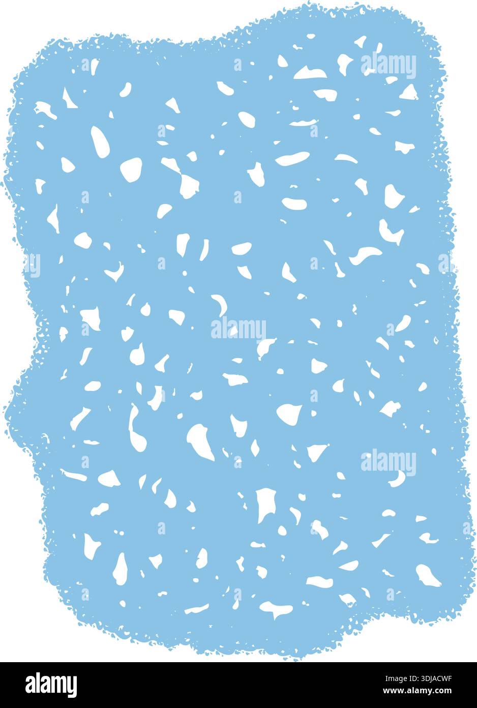 Blue Chalk Abstract Fluid Rectangle Frame Stock Vector