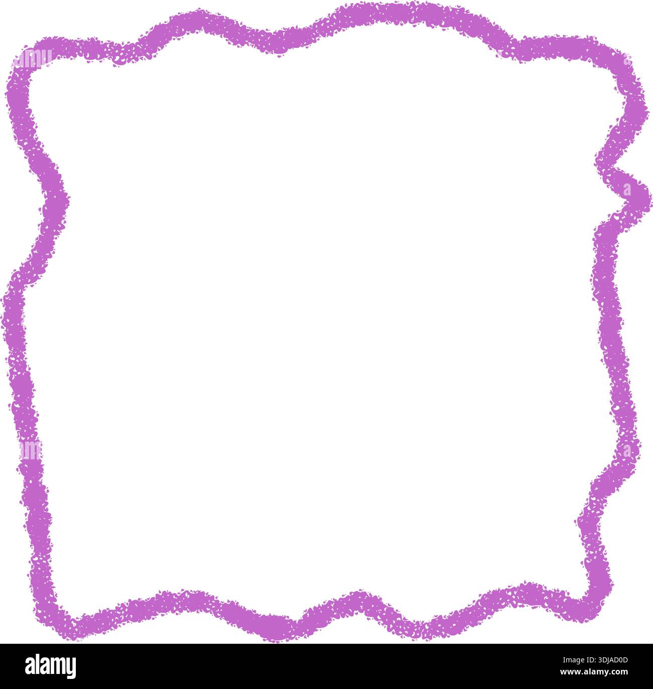 Wavy Chalk Squiggle Quote Frame Outline Stock Vector