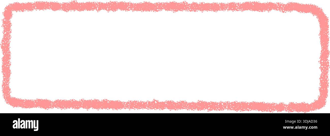 Chalk Contour Rectangle Frame With Border Stock Vector