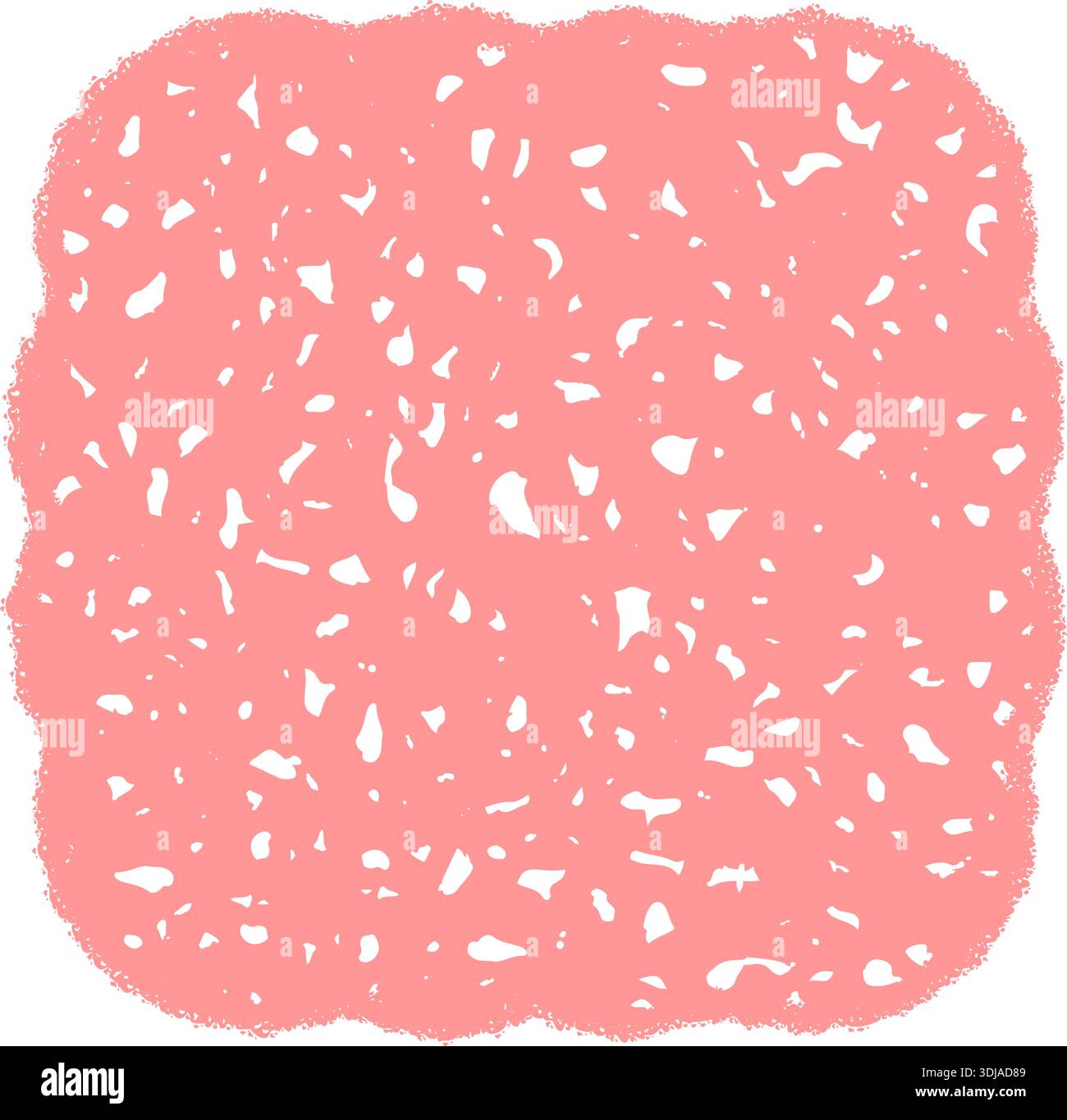 Groovy Scallop Rectangle Crayon Border Stock Vector