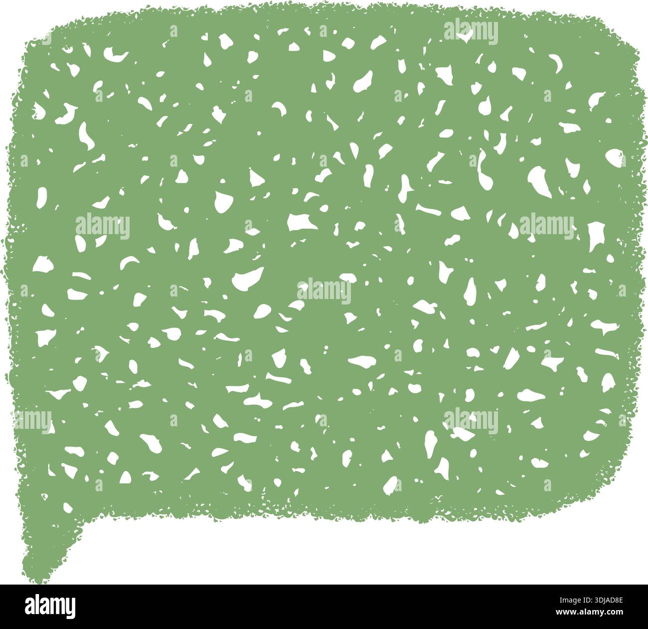 Organic Chalk Sketch Speech Bubble Rectangle Stock Vector