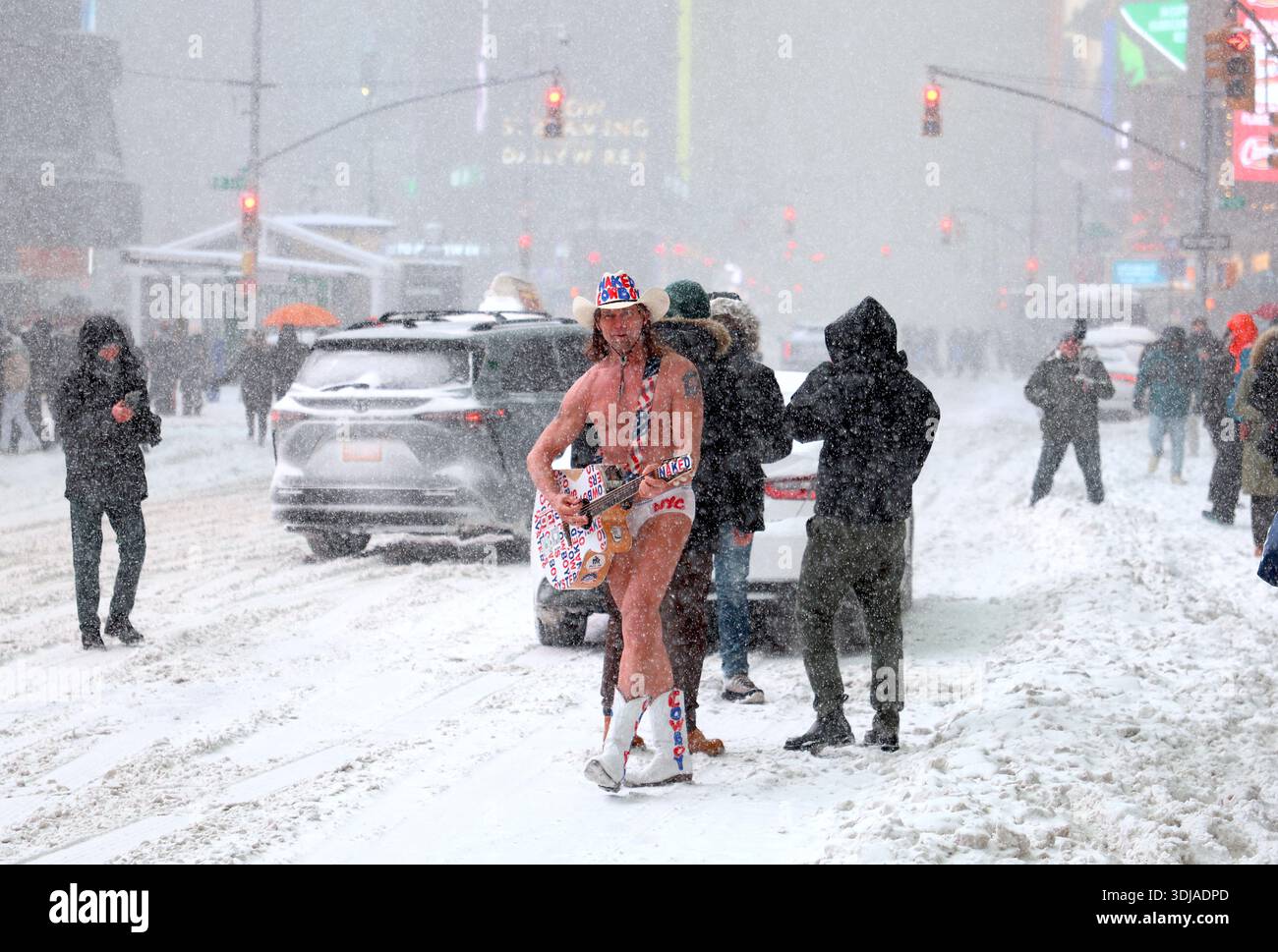 Heavy winter snowstorm hits New York City, NY on January 25, 2026. A ...