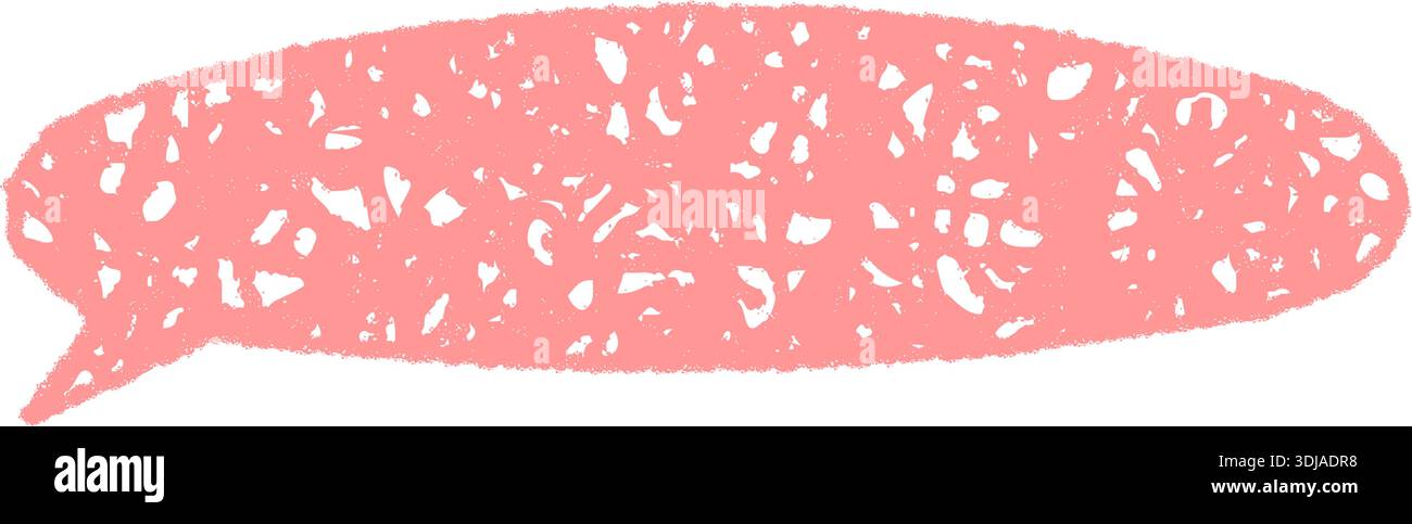 Pastel Crayon Sketch Fluid Speech Balloon Stock Vector