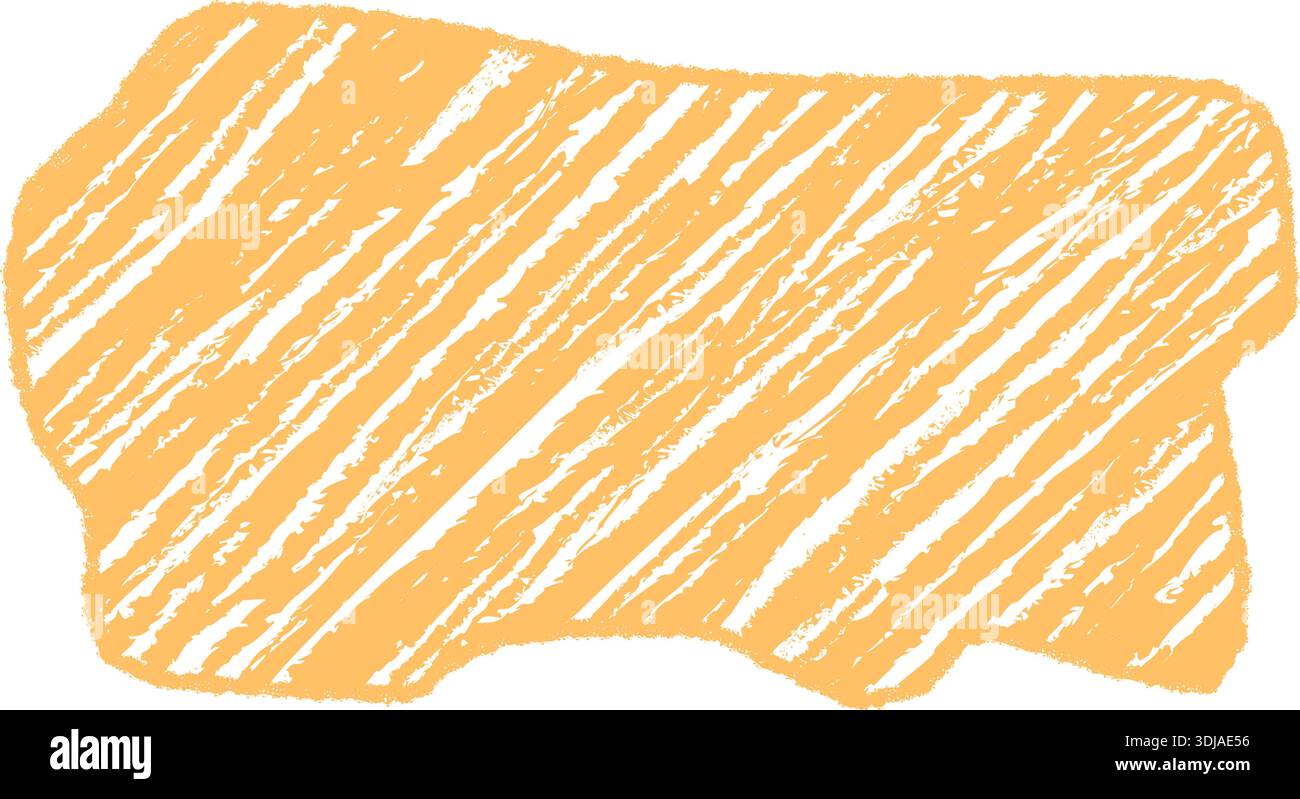 Fluid Crayon Squiggle Frame Sketch Stock Vector