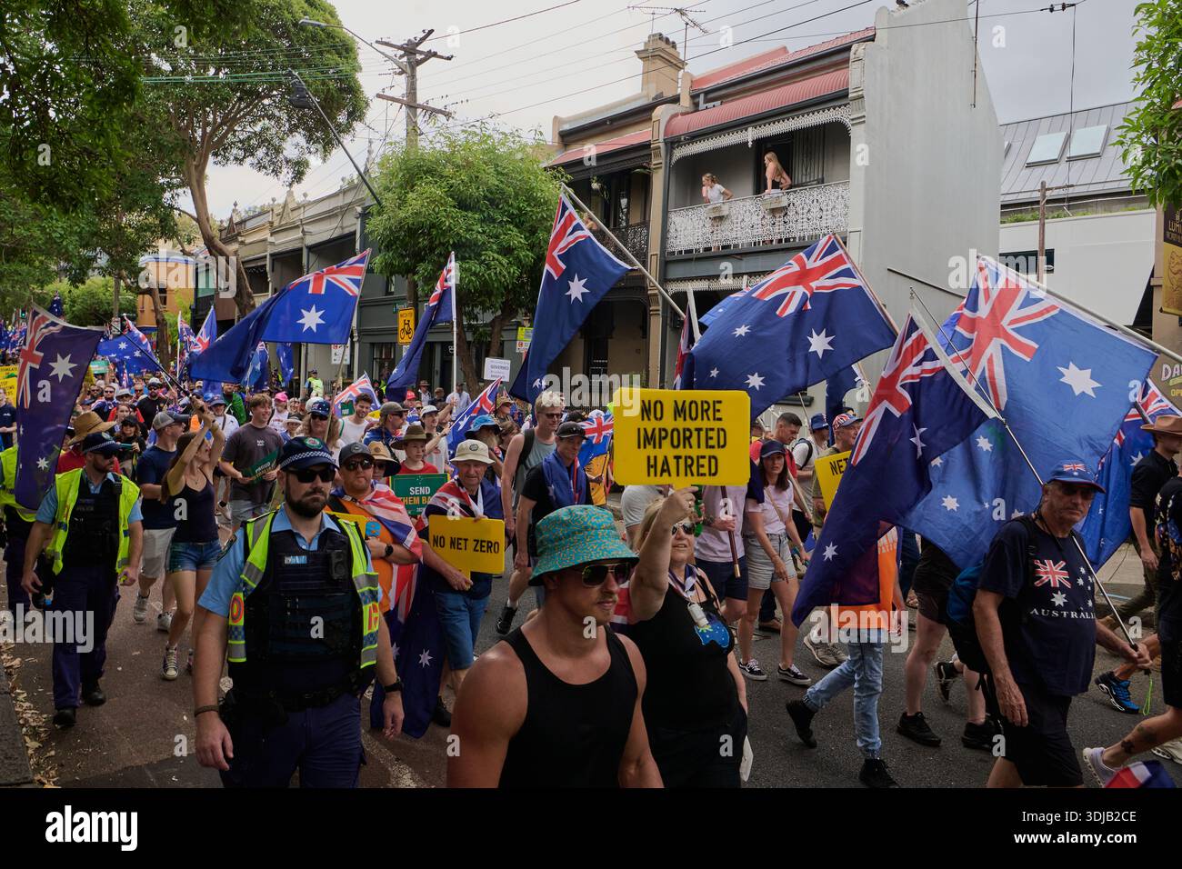 Supporters attend an anti-immigration rally in Sydney, during Australia ...