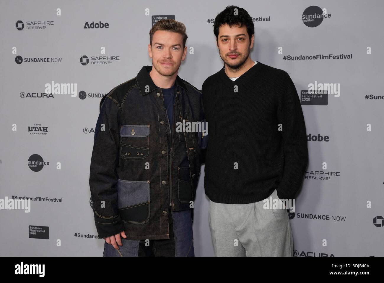 Will Poulter, left, and Adam Meeks attend the premiere of 