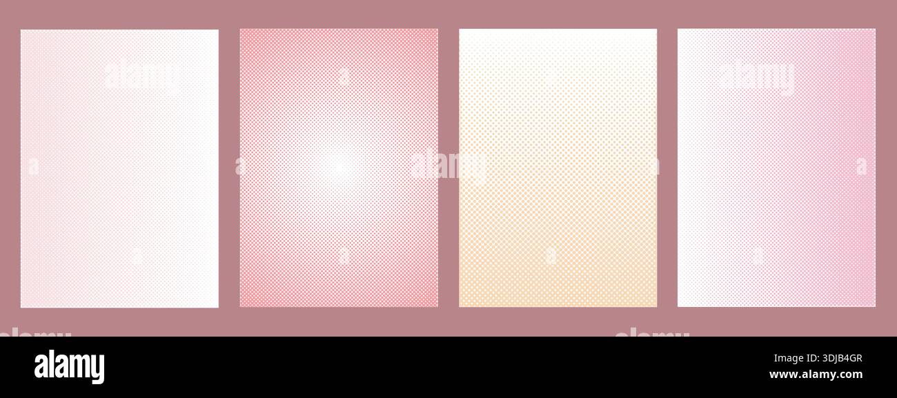 Soft Halftone Gradient Backgrounds with Dotted Texture Stock Vector