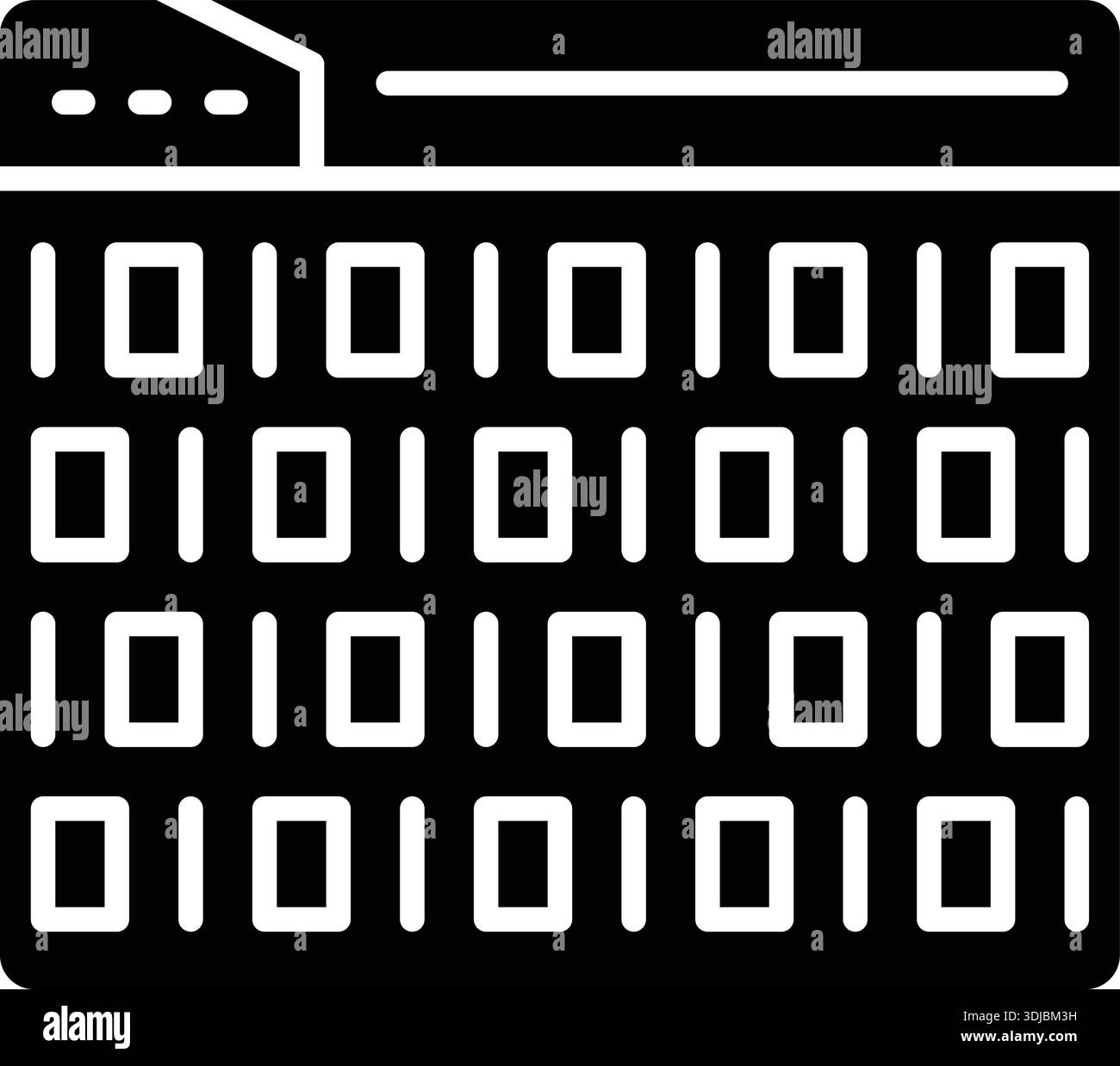 Binary Code icon vector image. Suitable for mobile application web application and print media. Stock Vector
