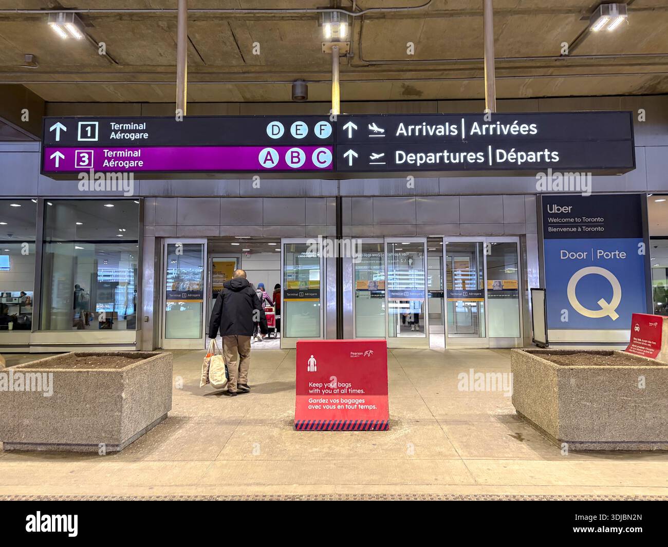 Yyz Toronto Pearson International Airport. YYZ. Signage for Terminals 1 and ...