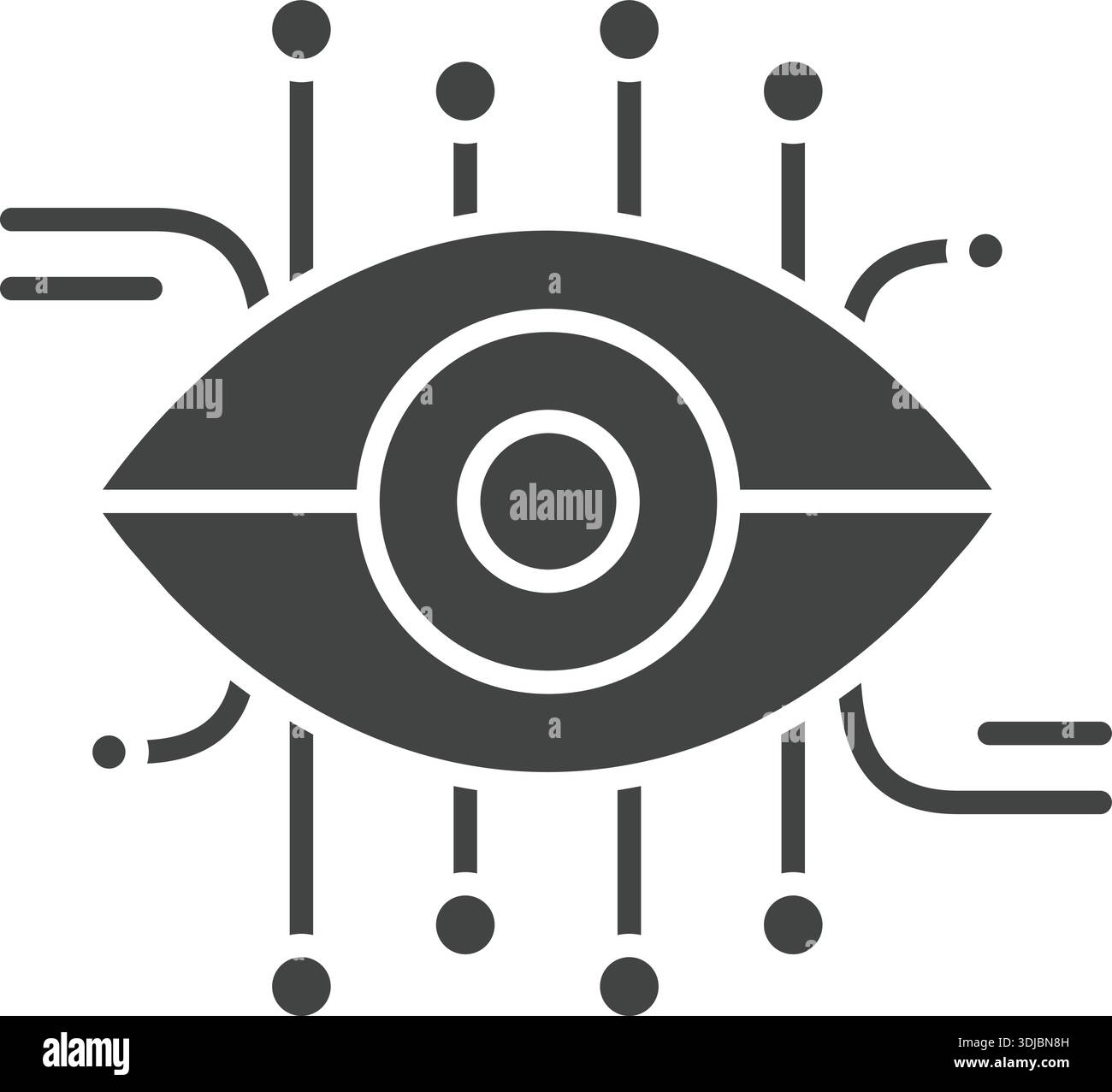 Computer Vision icon vector image. Suitable for mobile application web application and print media. Stock Vector