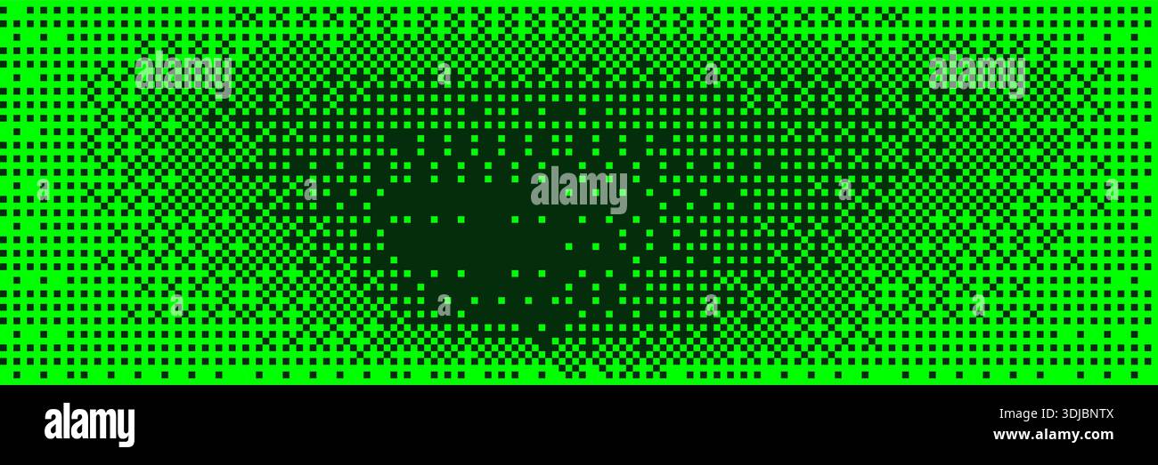 Dither bitmap vector texture. Abstract green gradient transition Stock Vector