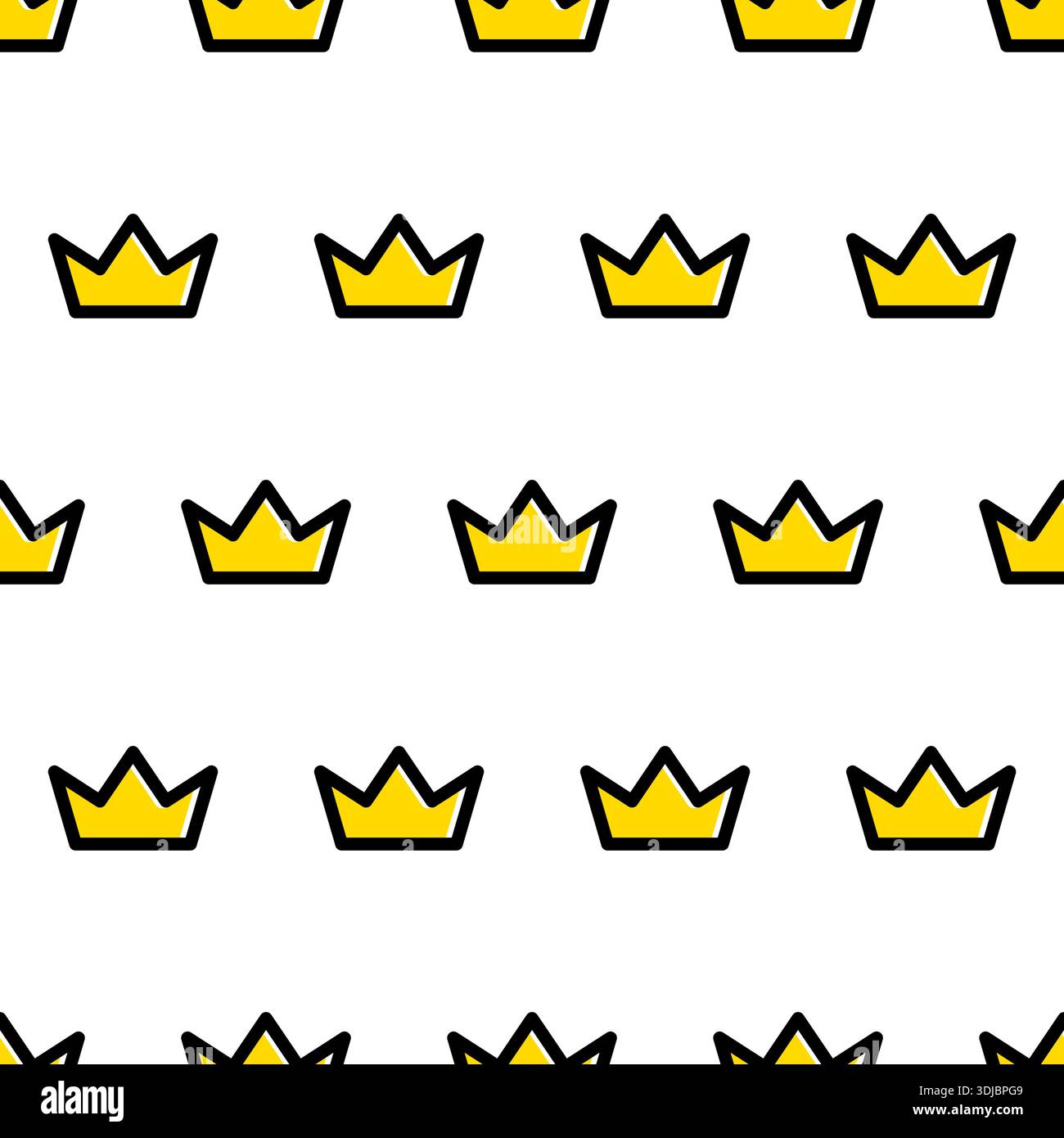 Crown Simple Seamless Pattern Design Vector Stock Vector