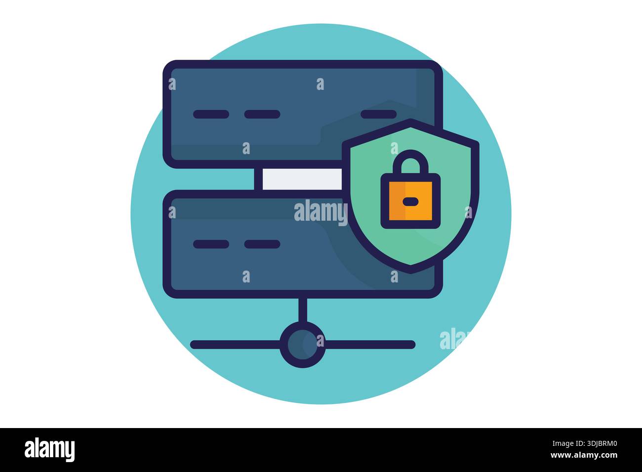 Data security icon. colored icon style. icon related to technology. IT support elements vector illustration Stock Vector