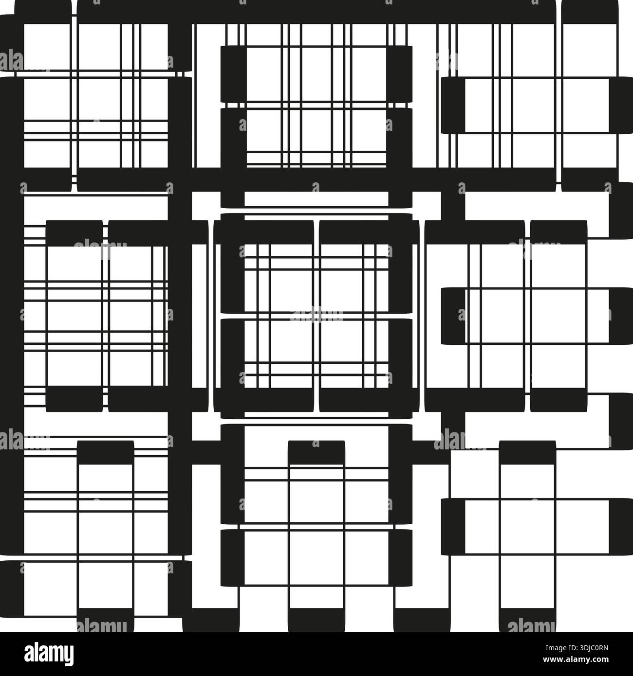Technical grid pattern. Linear structure Vector. Geometric blueprint ...