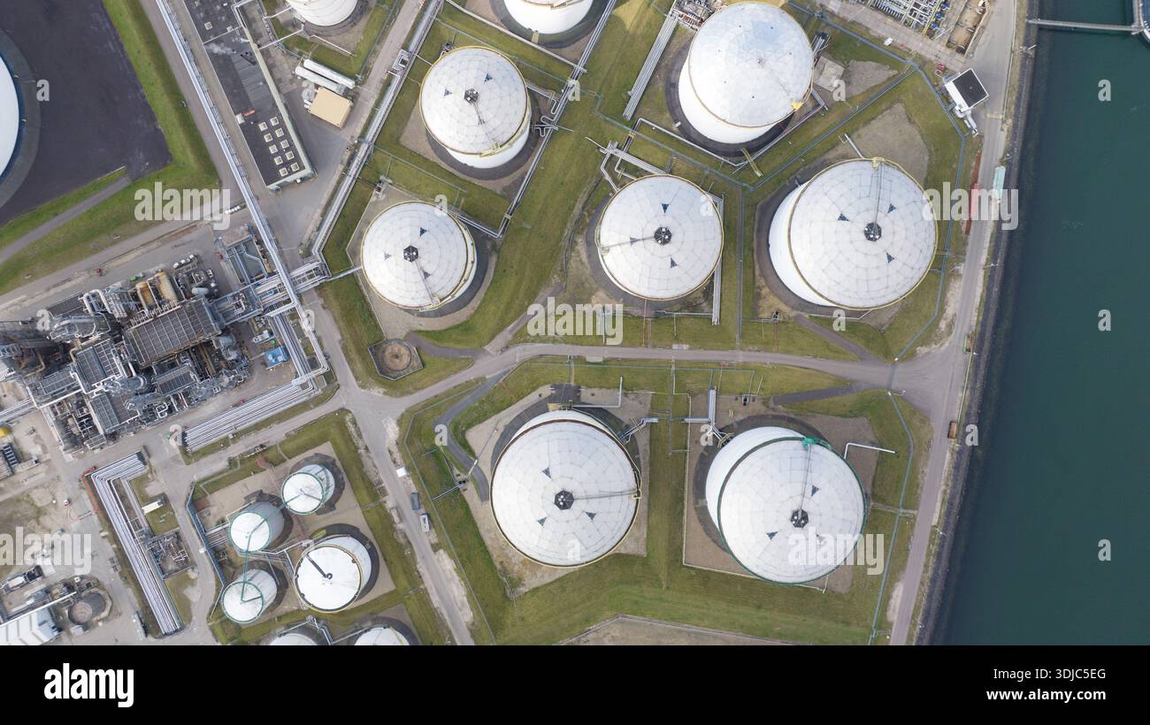 Aerial drone view massive chemical hi-res stock photography and images ...