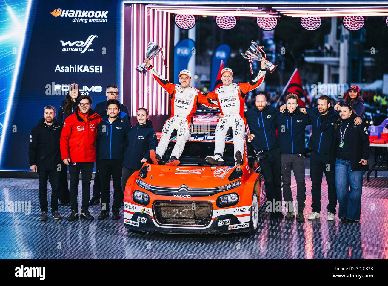 ROSSEL Leo (fra), 2C Junior Team, Citroen C3, RC2 Rally2, podium during ...
