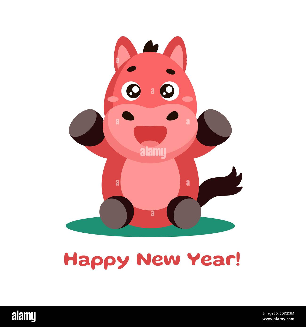 Red fire horse symbol of new year 2026 according to Asian Chinese ...