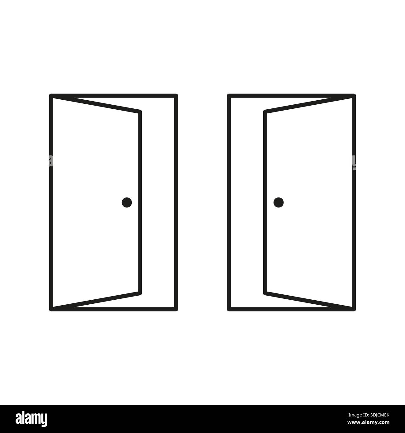Open door icon. Entrance exit symbol. Room portal Vector. Minimal house ...