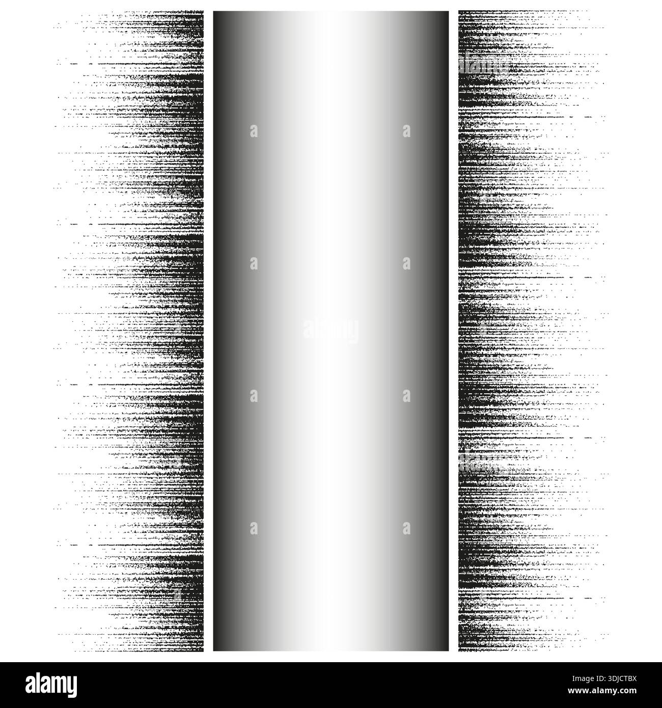 Vertical stripe Vector. Noise texture detail. Gradient grey background. Abstract frame side. Stock Vector