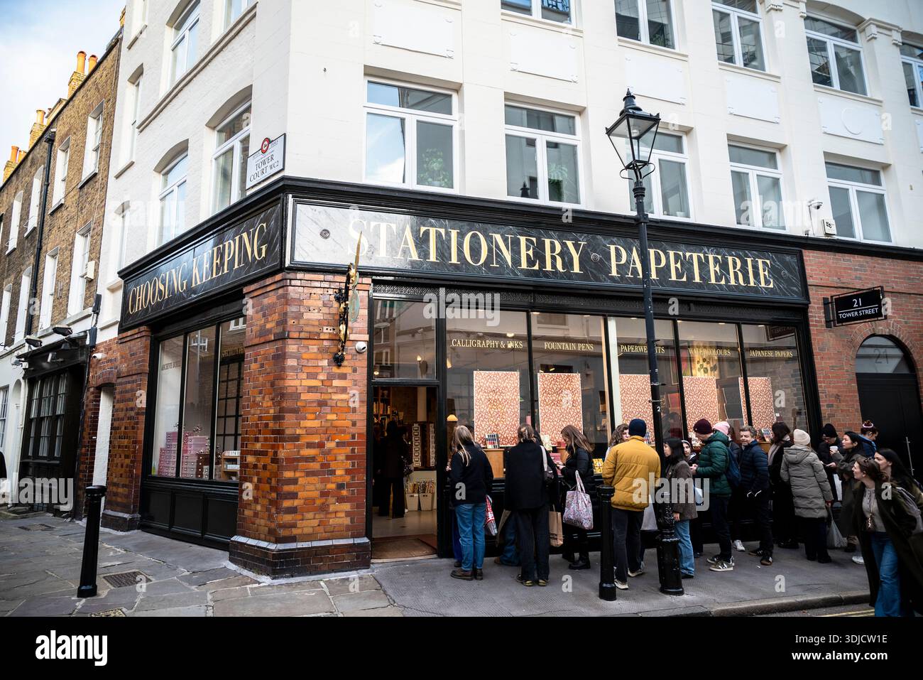 People queuing in front of Choosing Keeping, a Stationery shop, 21 ...