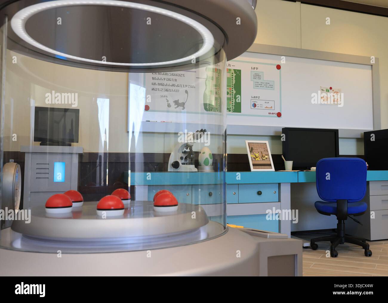 A photo shows the Pokémon Research Lab (Professor Dendrogram Laboratory ...