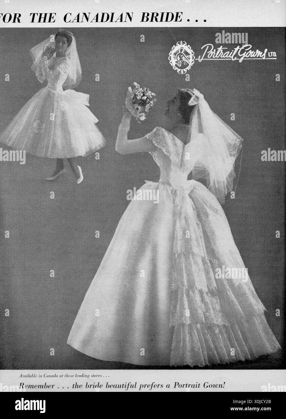 1960s wedding dress Black and White Stock Photos & Images - Alamy