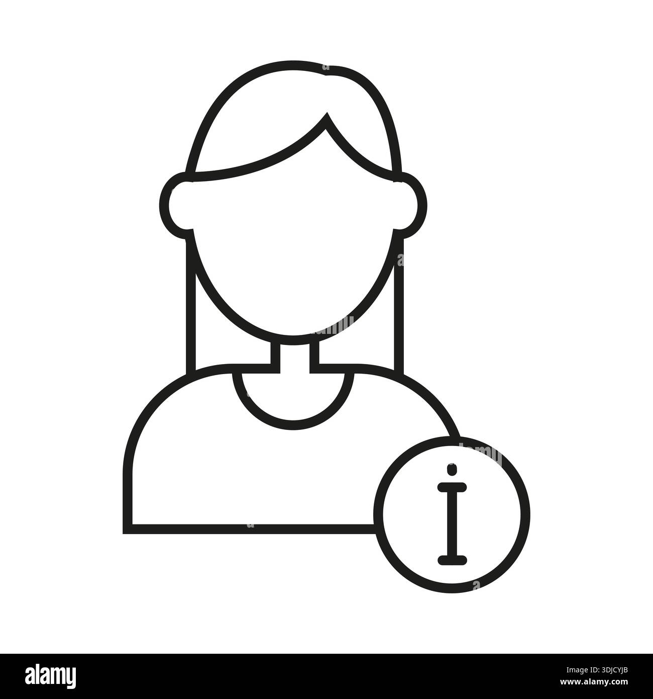 User information icon. Profile detail symbol. Person data element ...