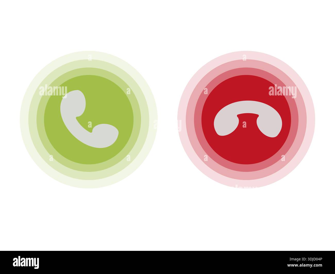 Incoming call button. Outgoing call icon. Vector phone symbol ...
