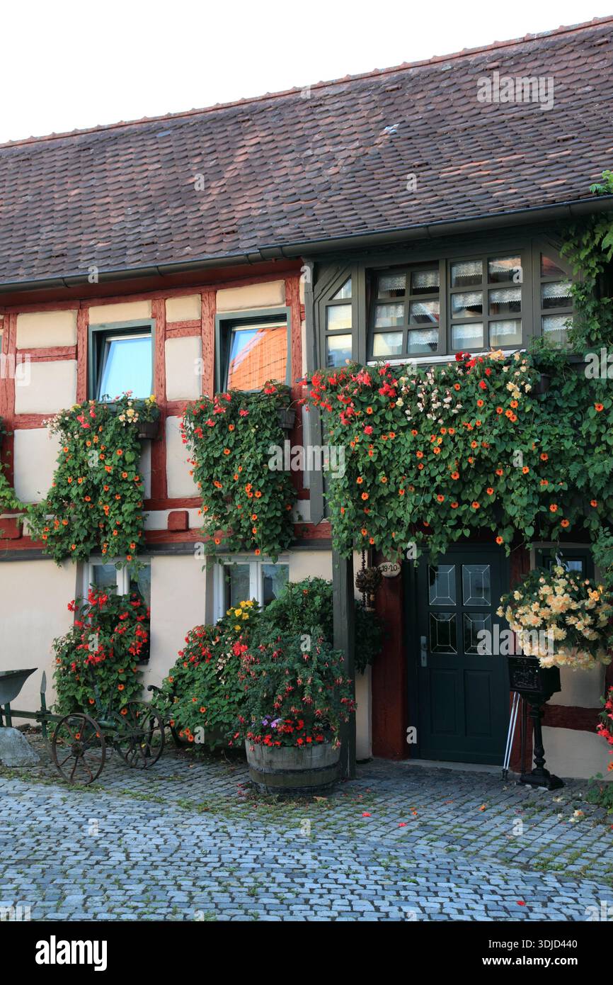 Downtown in the city of Hilpoltstein, Germany, Europe. Photo by Willy Matheisl Stock Photo