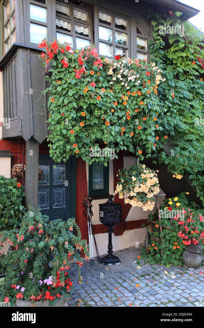 Downtown in the city of Hilpoltstein, Germany, Europe. Photo by Willy Matheisl Stock Photo