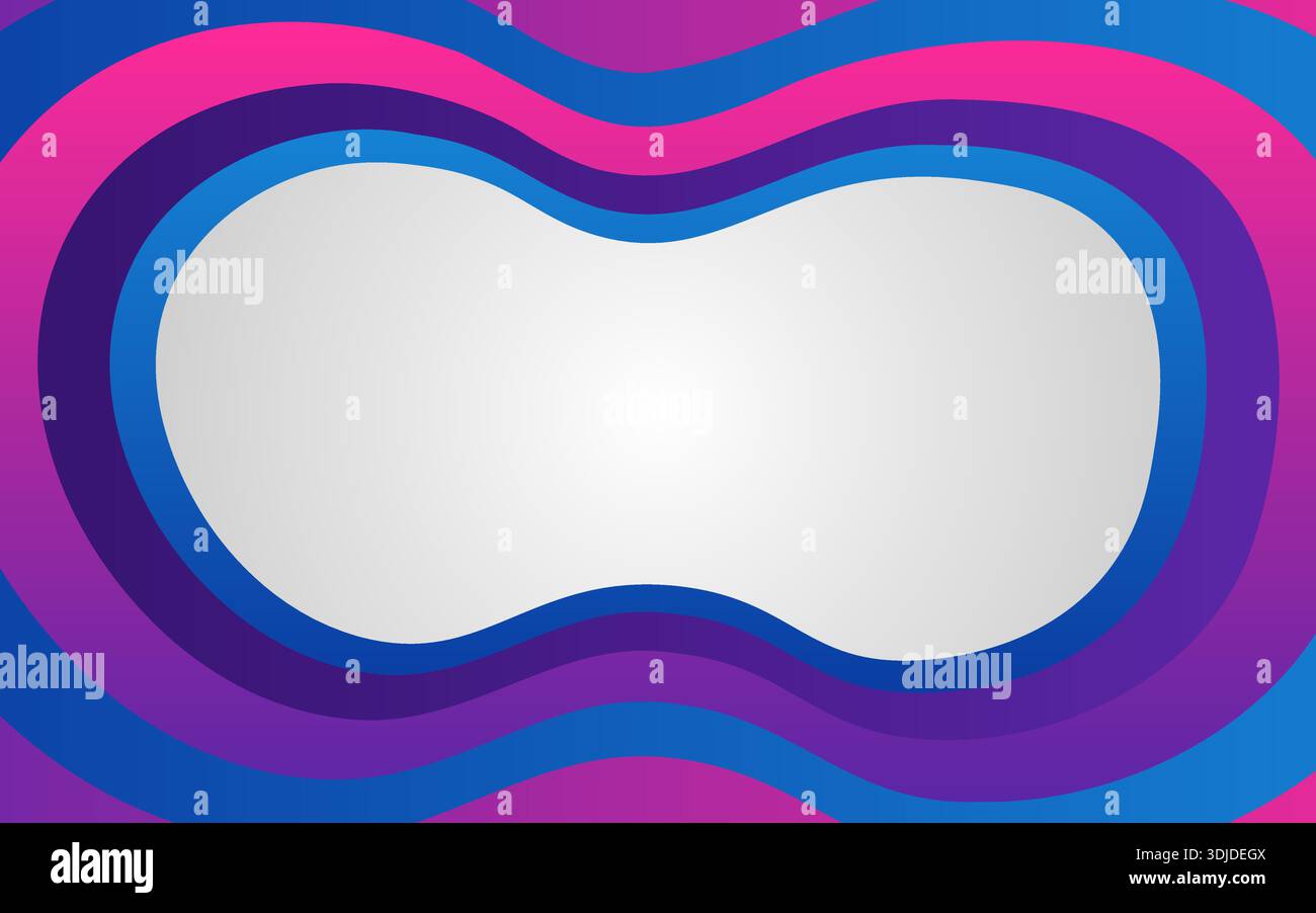 Abstract colorful wave background with frame for text. Vector design template Stock Vector