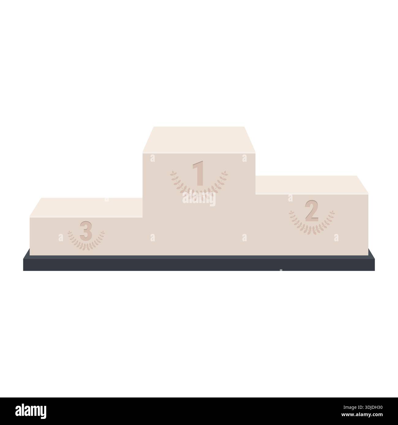 Winner's podium vector illustration isolated on white. 1st, 2nd, and ...