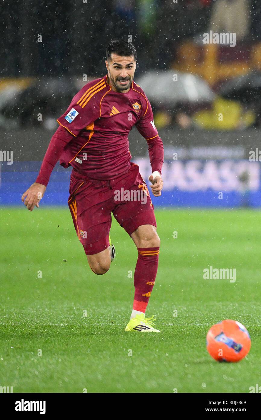 Olimpico Stadium, Rome, Italy - Zeki Celik of AS Roma during Serie A ...