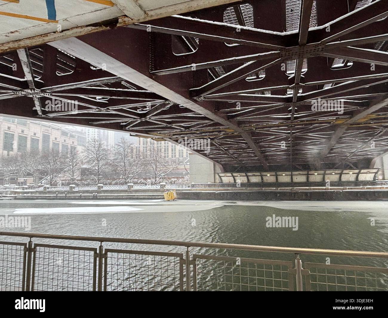 Frozen, Lake Michigan, Winter, Skyline, Blue, Cold - Smartphone Captured Stock Image