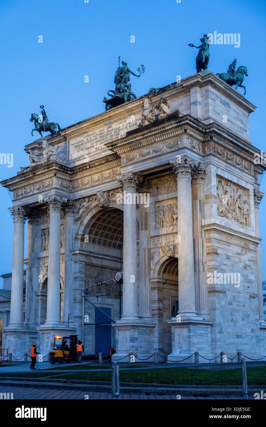 MILAN, ITALY – JANUARY 26, 2026: The Olympic cauldron for the Milano ...