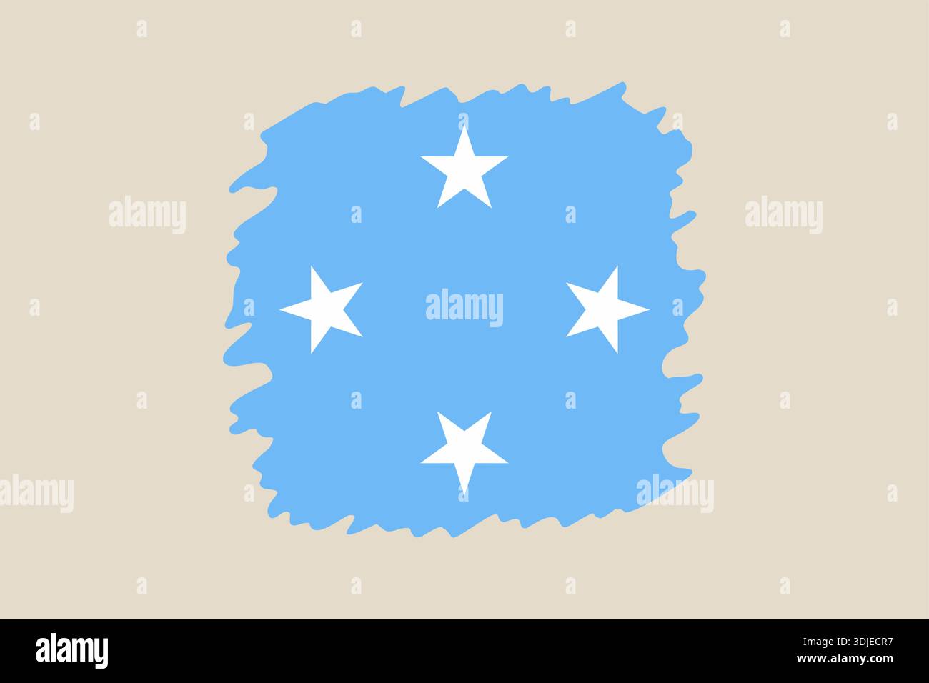 Federated States of Micronesia flag illustrated with a distressed brush ...