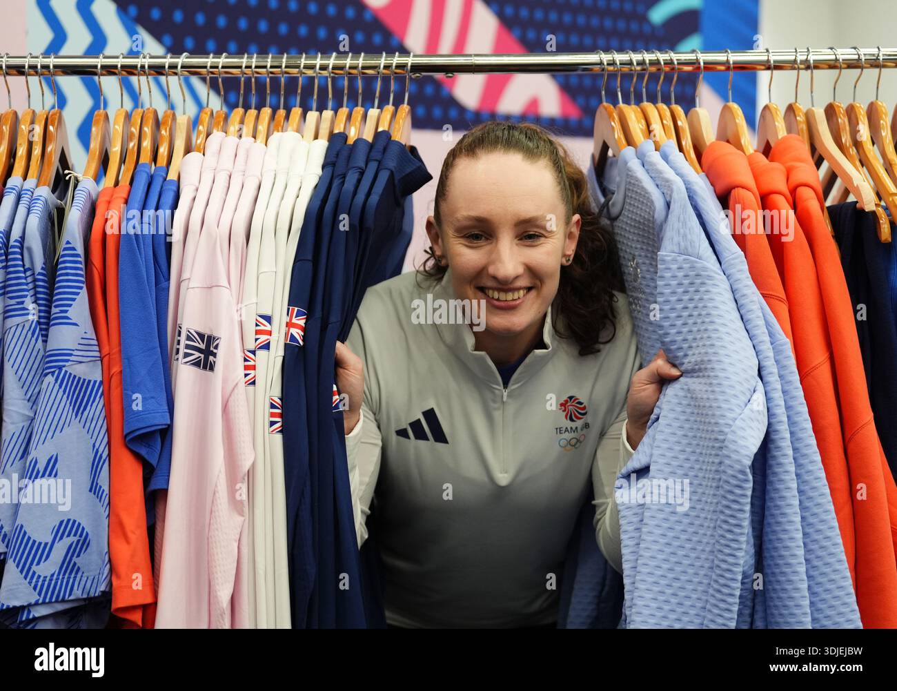 Curler Jen Dodds during a Team GB kitting out session for Milano ...