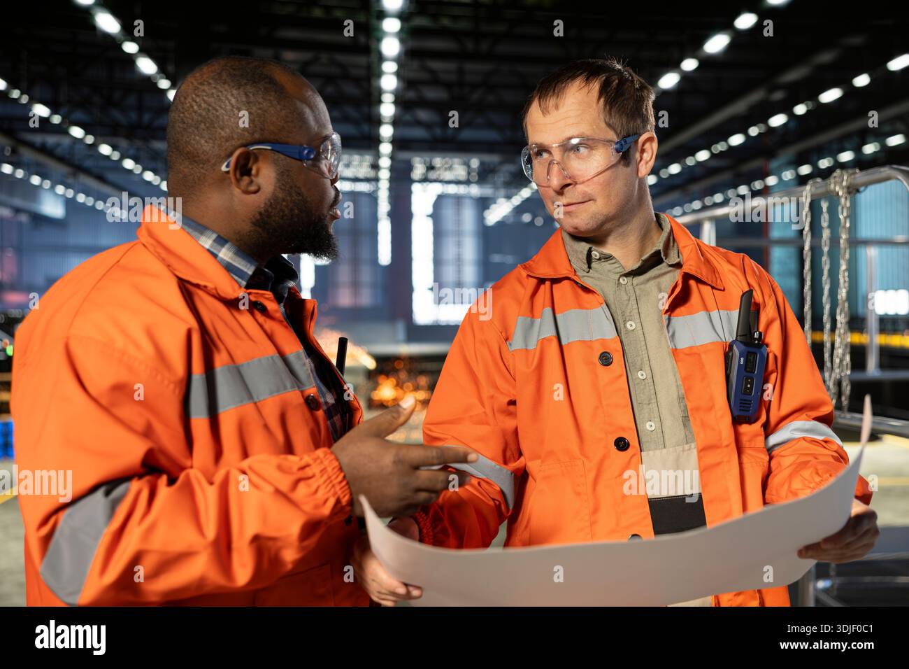 Heavy Workforce Industrial staff team overseeing fabrication hi-res stock photography ...