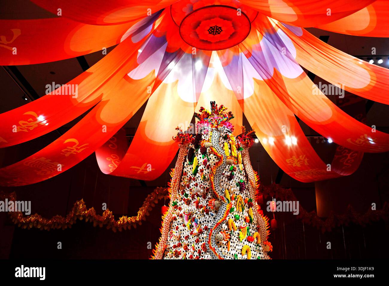 Untangable Spring BEIJING, CHINA - JANUARY 26, 2026 - Visitors watch an exhibition of ...