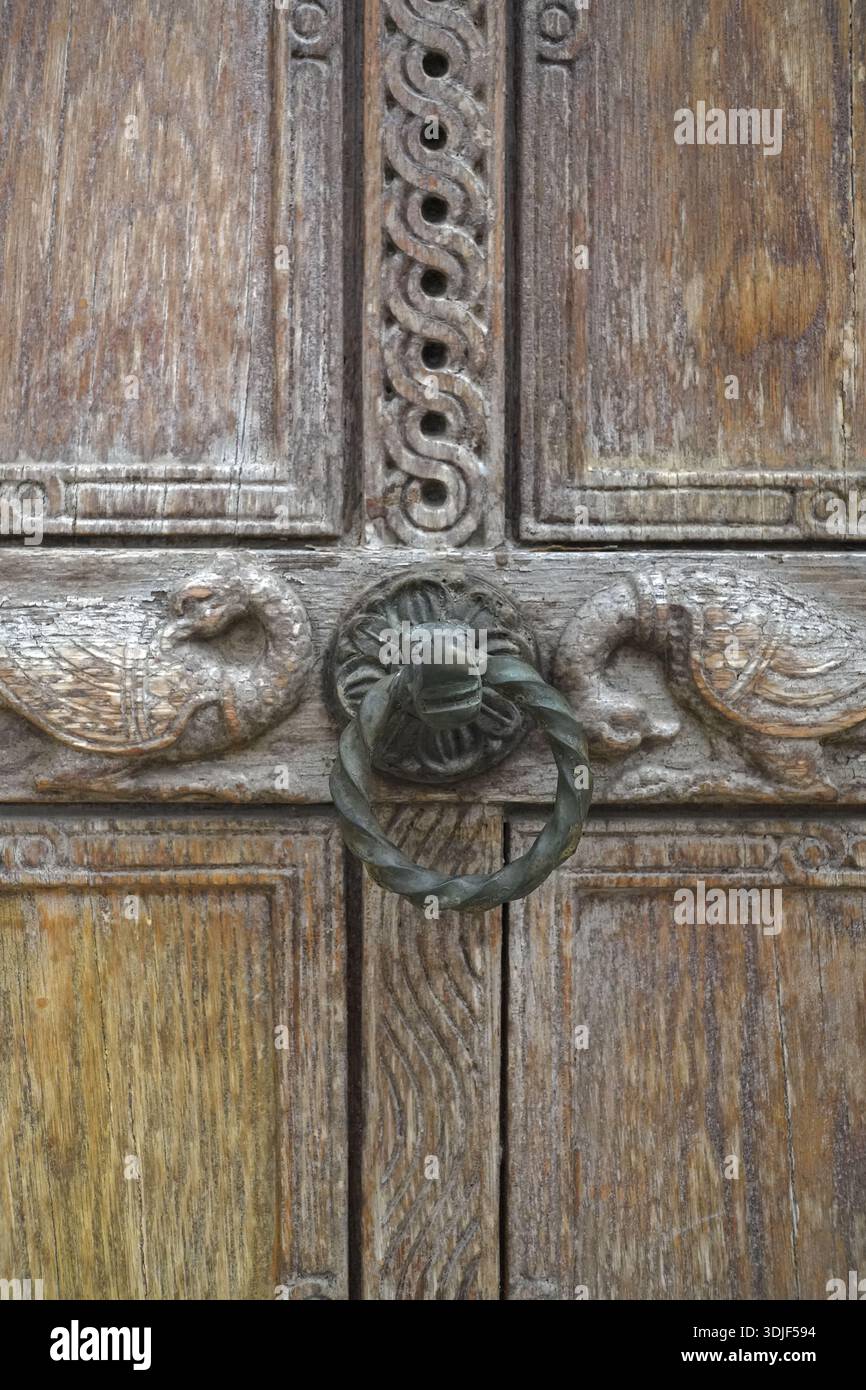 Carved wooden byzantine church door hi-res stock photography and