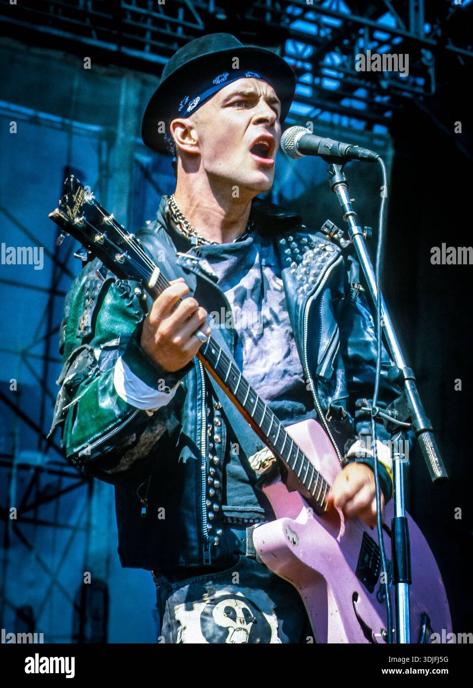 Tim Armstrong performs live with Rancid at Molson Park in Barrie
