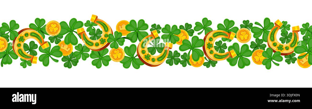 Happy saint Patrick's day holiday border frame Stock Vector
