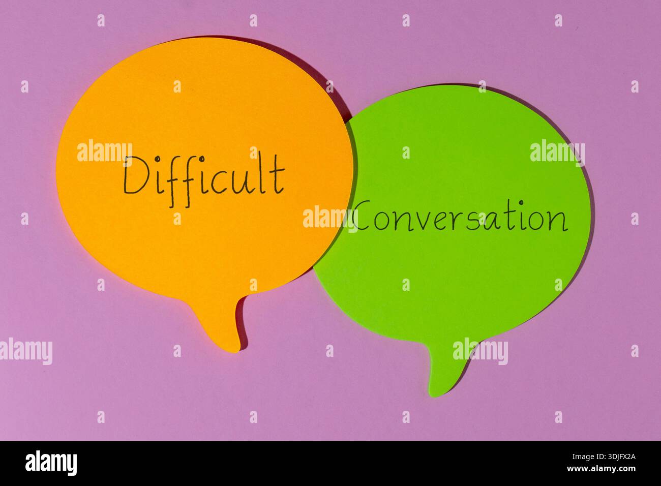 Speech bubbles with text Difficult Conversation. Communication ...