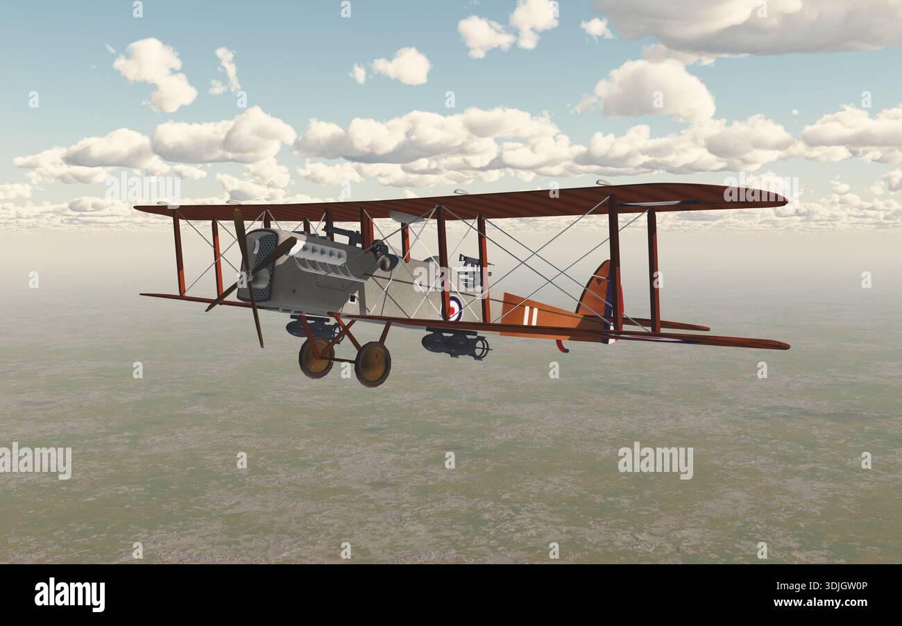 US biplane airplane from 1915 Stock Photo
