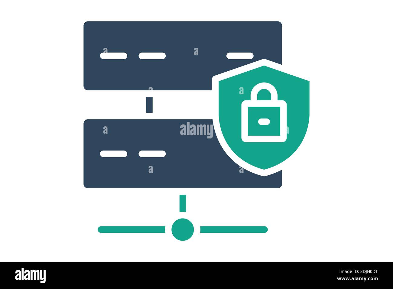 Data security icon. solid icon style. icon related to technology. IT support elements vector illustration Stock Vector