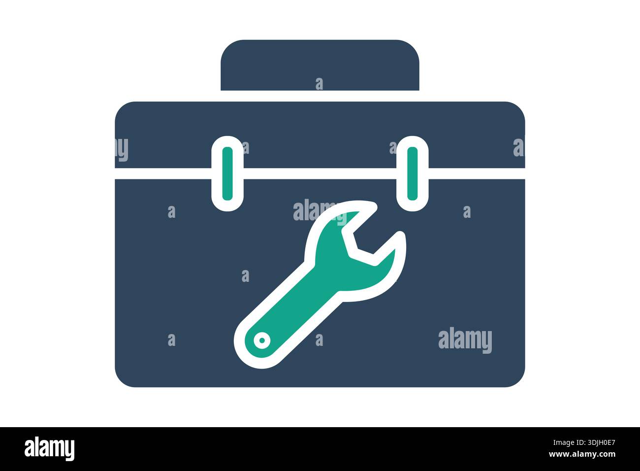 Toolbox icon. solid icon style. icon related to technology. IT support elements vector illustration Stock Vector