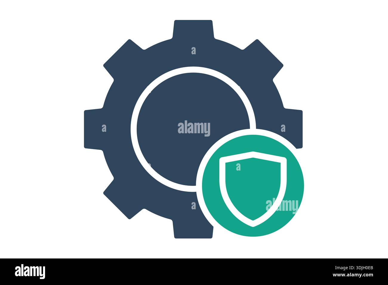 Security system icon. solid icon style. icon related to technology. IT support elements vector illustration Stock Vector