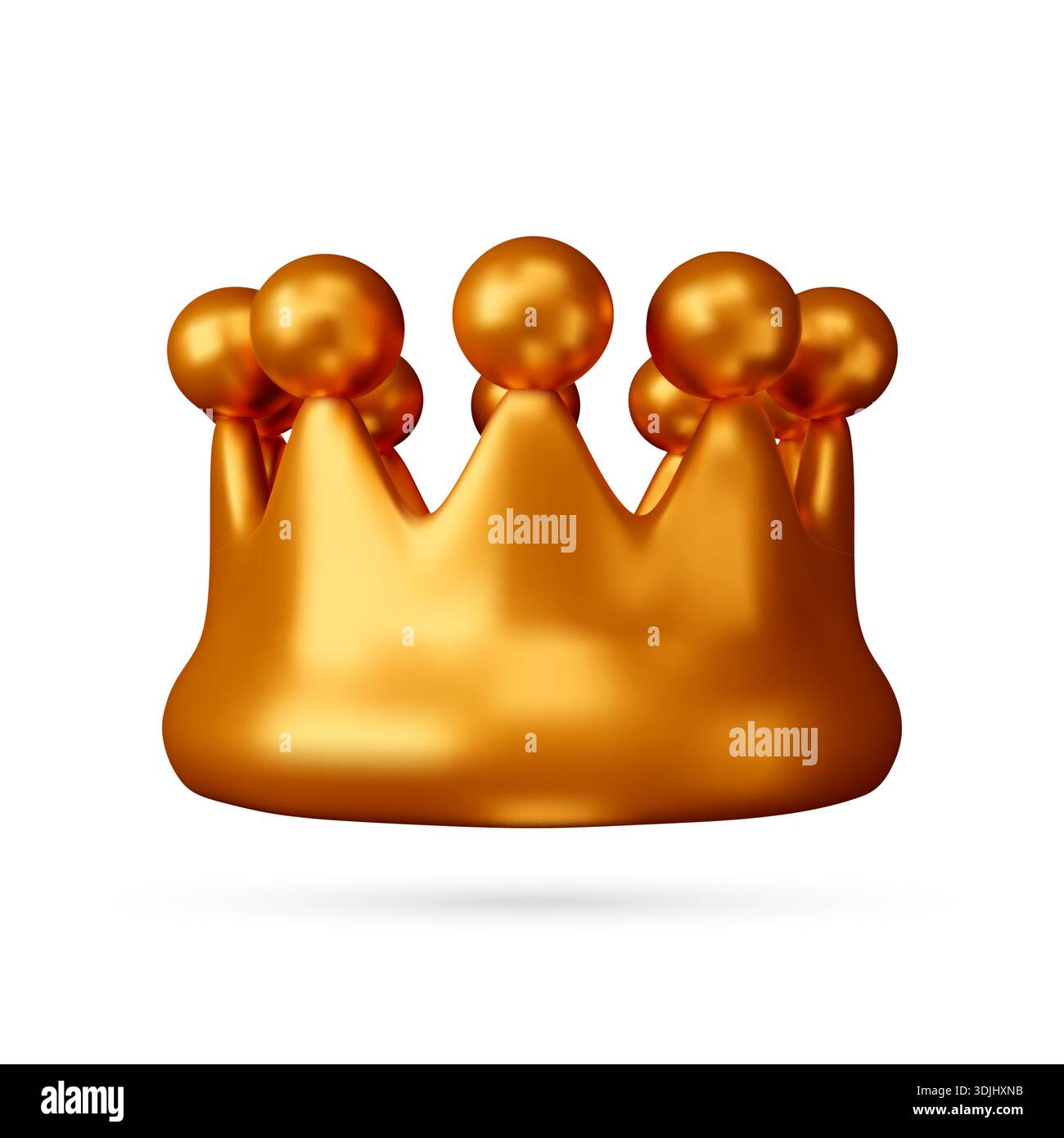 Gold 3d crown icon Stock Vector Image & Art - Alamy