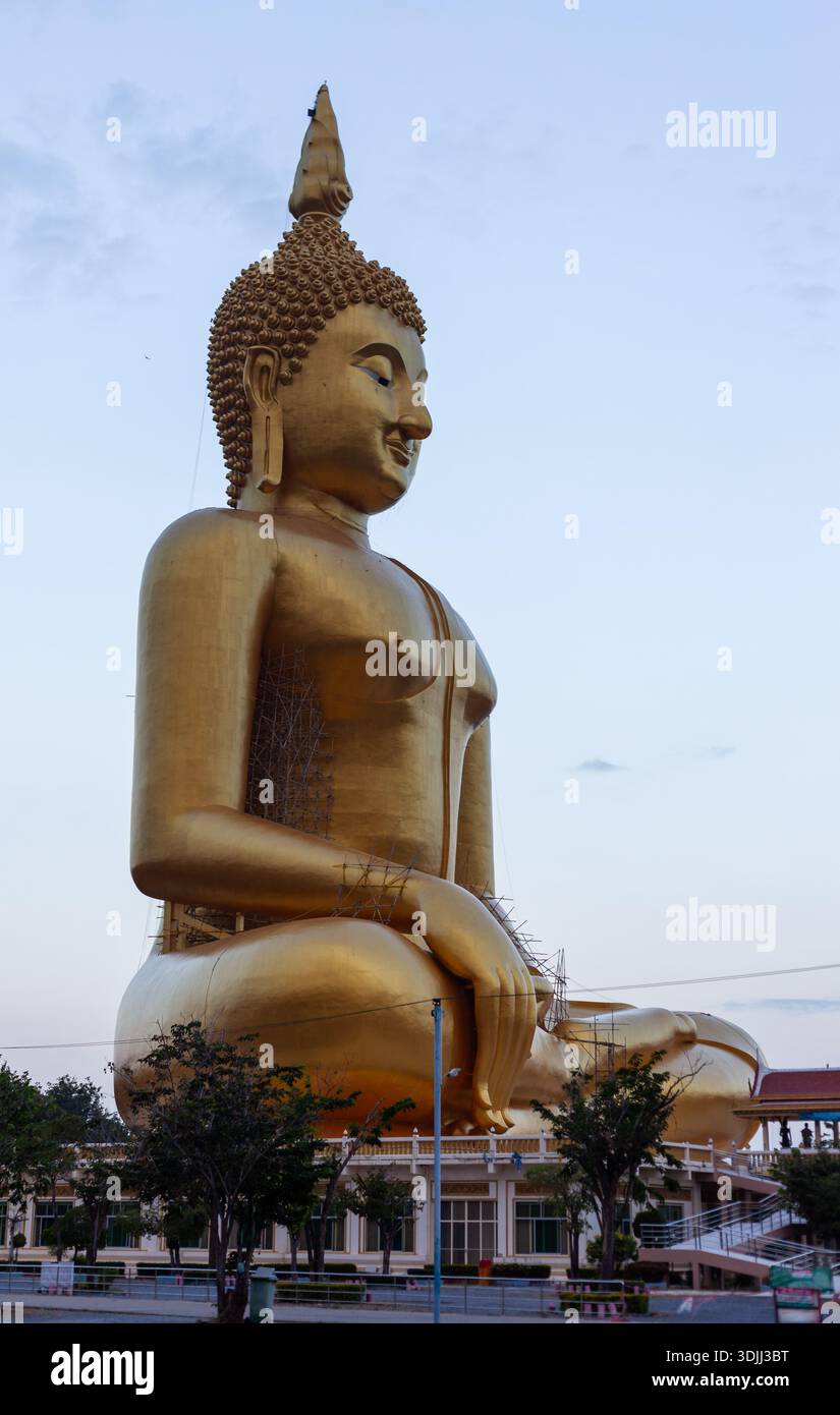 Great Buddha of Thailand statue at Wat Muang in Ang Thong. Golden ...