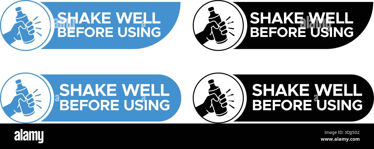 Shake Well Before Using Circular Stamp Stock Vector Image & Art - Alamy